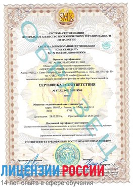 Образец сертификата соответствия Пикалево Сертификат OHSAS 18001